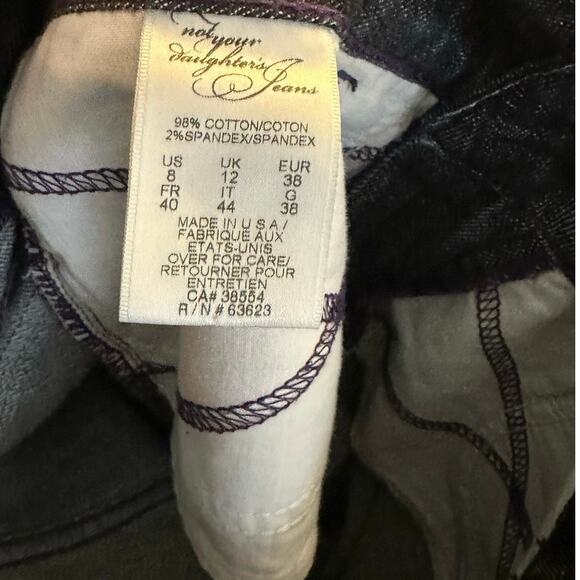 NYDJ DARK WASH JEANS BOOT CUT MID RISE WOMENS SIZE 8 - Picture 4 of 8